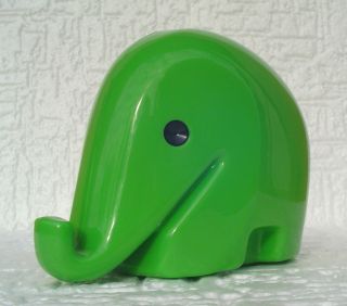Green 70s.  Money Bank Colani Elephant Panton Eames Era photo
