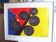 Midcentury Modern Framed Alexander Calder Art Print Of Autumn Spirals Mid-Century Modernism photo 1