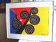 Midcentury Modern Framed Alexander Calder Art Print Of Autumn Spirals Mid-Century Modernism photo 2