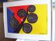 Midcentury Modern Framed Alexander Calder Art Print Of Autumn Spirals Mid-Century Modernism photo 4