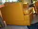 Midcentury Modern Lounge Tangerine Naugahyde Phister Style Club Chair & Ottoman Mid-Century Modernism photo 3