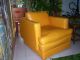 Midcentury Modern Lounge Tangerine Naugahyde Phister Style Club Chair & Ottoman Mid-Century Modernism photo 4