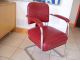 Midcentury Automatic Modern Breuer Design Naugahyde Chrome Cantilever Chair Mid-Century Modernism photo 3