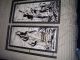 Midcentury Modern Moorish Reverse Painting On Gold Glitter Glass Frame Mid-Century Modernism photo 1