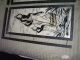Midcentury Modern Moorish Reverse Painting On Gold Glitter Glass Frame Mid-Century Modernism photo 7