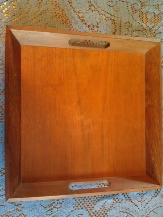 Vintage Teak Tray Made By Kalmar In Thailand Guc photo