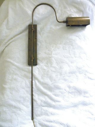 Mid Century Brass Wall Lamp. . .  Vintage Industrial Sconce. . .  Cooper,  Chapman,  Prouve photo