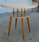 Mid Century Modern Two Tier Formica Table W/wooden Legs Post-1950 photo 1