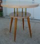 Mid Century Modern Two Tier Formica Table W/wooden Legs Post-1950 photo 2