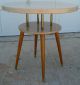 Mid Century Modern Two Tier Formica Table W/wooden Legs Post-1950 photo 3