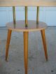 Mid Century Modern Two Tier Formica Table W/wooden Legs Post-1950 photo 6