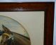 Handsome Antique Print Of Horses In Solid Oak Frame Old Wavy Glass Wow Picture Frames photo 8