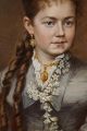 19thc Antique John L Harding O/c Portrait Oil Painting Young Victorian Woman Victorian photo 6