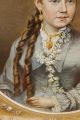 19thc Antique John L Harding O/c Portrait Oil Painting Young Victorian Woman Victorian photo 7