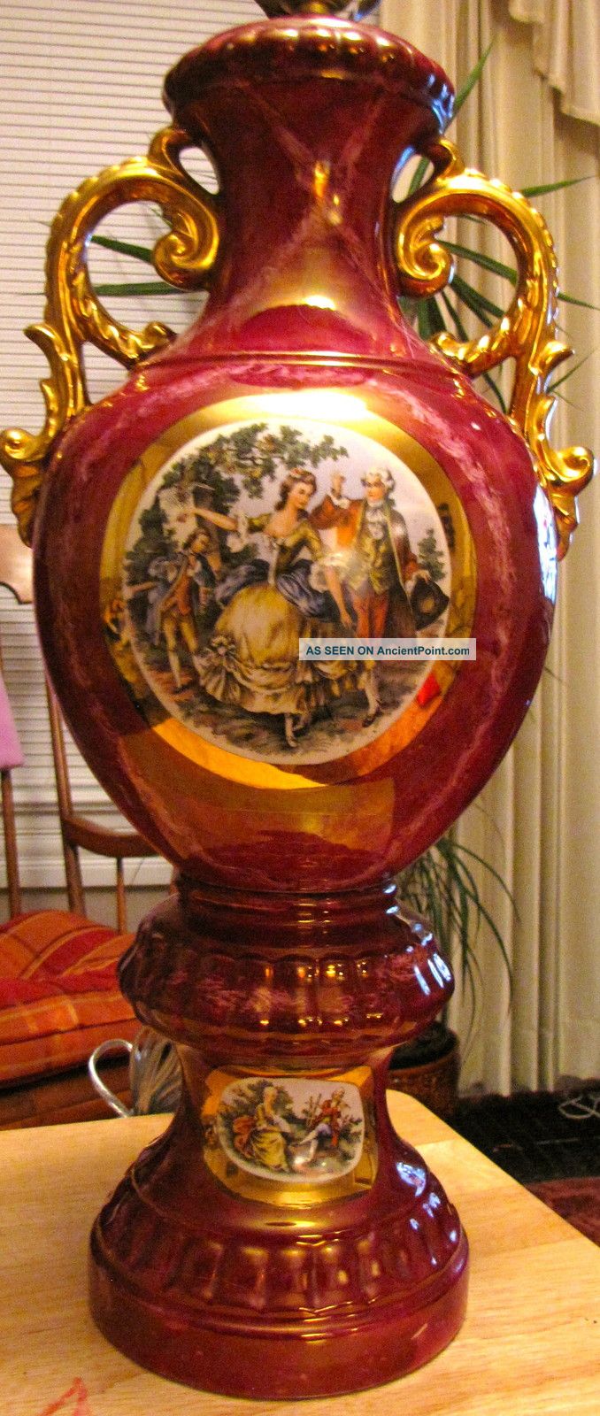 Vintage,  Victorian Ceramic Table Lamp - Rewired Victorian photo