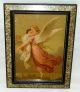 Victorian 1880 ' S Guardian Angel & Child Print Eastlake Faux Marble Old Frame Picture Frames photo 1