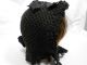 Circa 1900 ' S Young Ladies Antique Crochet Head Covering Bonnet Hat W Tie Black Victorian photo 1