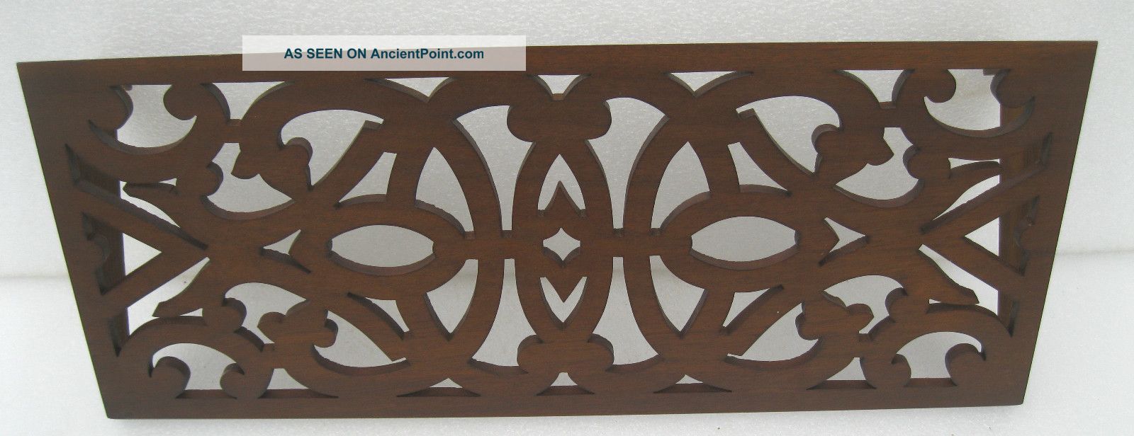 Antique Victorian Fretwork Style Pierce Carved Wall Pocket Victorian photo