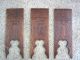3 Embossed Carved Acanthus Leaf Panels Victorian Bell Flower Stand Swag Plaques Parts & Salvaged Pieces photo 1