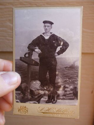 Rare 19thc Handsome Swedish Sailor Cdv Photo From Karlskrona photo