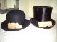 Antique 1900s Gentlemans Black Silk Top Hat Victorian photo 9