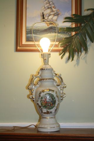Porcelain Victorian Table Lamp photo