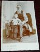 Pair Victorian 1900 Cabinet Cards Papa & Son Long Beard Sanders Monee Illinois Victorian photo 2