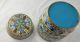 Wonderful 19th Cen.  Barrel Form Cloisonne Covered Box,  Great Colors Other photo 3