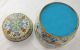 Wonderful 19th Cen.  Barrel Form Cloisonne Covered Box,  Great Colors Other photo 4