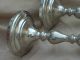 Rare Antique Wallace Pewter 19th Centr Candlestick Pair P1030 Colonial Victorian Victorian photo 6
