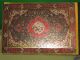 Photo Album Antique Handpainted On Leather Front And Back Unused Magnificent Victorian photo 3