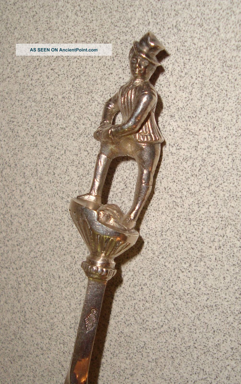 Antique 19th C Victorian English Silverplate Character Dandy Gravy Sauce Ladle Other photo