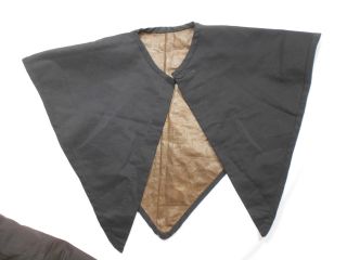 Circa 1900 ' S Ladies Antique Black Cape Collar Modest Bust Cover Up Clothing photo