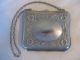 Antique Victorian Edwardian Art Nouveau Floral Repousse Silver Metal Coin Purse Victorian photo 1