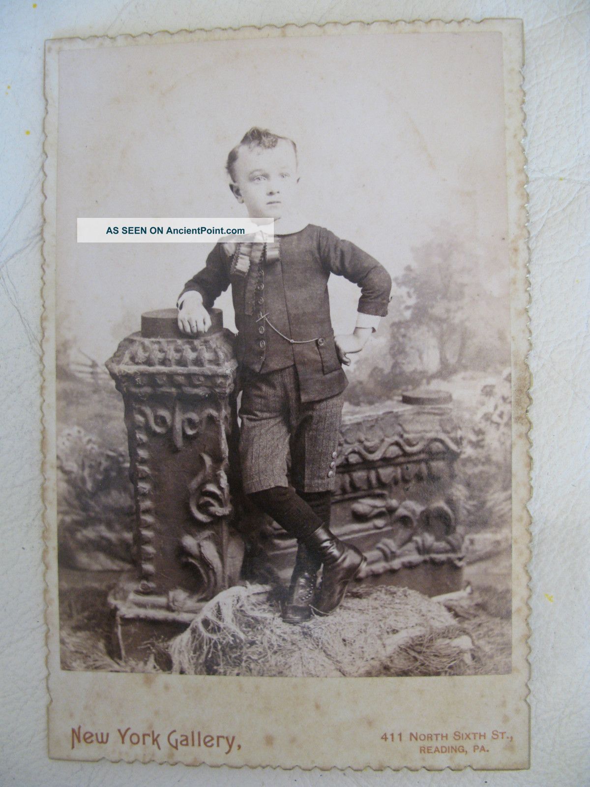 Antique Victorian Edwardian Children Clothes Dress Ny Reading Pa Cabinet Photo Victorian photo