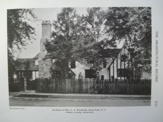 Res.  Of Mrs.  C.  A.  Woodcock,  Glen Falls,  Ny.  1928 Photo photo