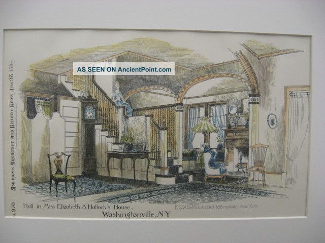 Hallock House,  Washingtonville,  Ny,  1894,  Plan Victorian photo