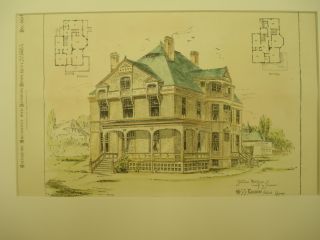 F.  S.  James Residence,  Chicago,  Il,  1883,  Plan photo
