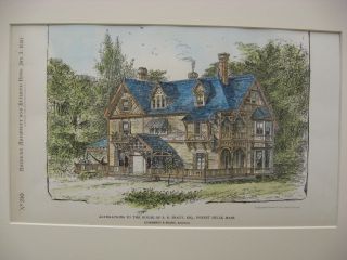 S.  B.  Pratt House,  Forest Hills,  Ma,  1880,  Orig.  Plan photo