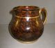 Antique English Cream Pitcher With Tortoise Shell And Lustre Glaze Victorian photo 1