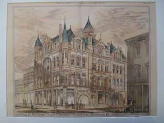 Young Men ' S Christian Association,  Pittsburgh Pa,  1883 - Plan photo