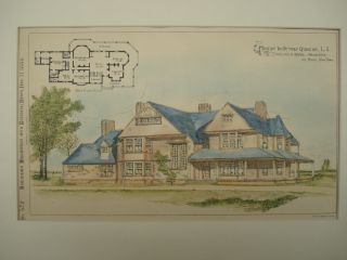 House By William A Bates,  Quogue,  Ny,  1886,  Plan photo