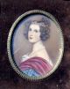 Antique Signed Wills Victorian Lady Oil Painting On Celluloid In Celluloid Frame Victorian photo 1