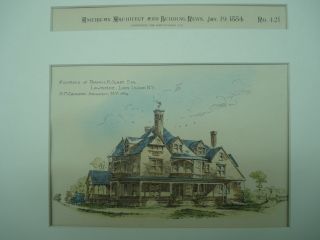 Residence Of Francis H.  Slade,  Lawrence,  Ny,  1884,  Plan photo