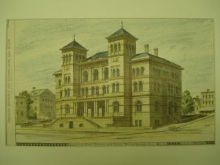 Post Office And Court House Design,  Kansas City,  Mo,  1880,  Plan photo
