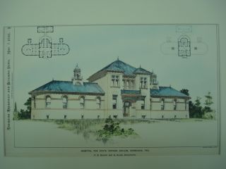 Hospital For Orphan Asylum,  Corsicana,  Tx,  1898,  Orig. photo