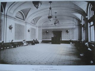 Waiting Room: Union Station,  Washington Dc,  1908.  Photo photo