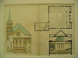 12th Baptist Church,  Boston,  Ma,  1889,  Plan photo