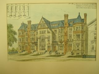 Houses For A L Dennis,  Newark,  Nj,  1881,  Plan photo