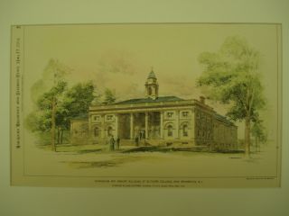 Gymnasium And Armory Building At Rutgers,  New Brunswick,  Nj,  1894,  Plan photo